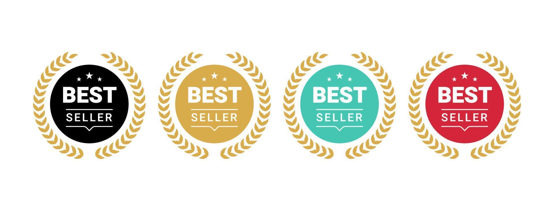 bestseller badge logo ontwerpsjabloon voor zakelijke product vectorillustratie vector