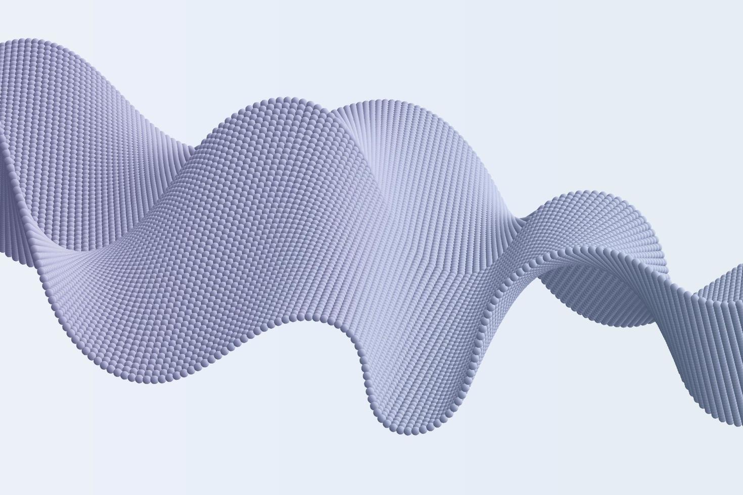volume dynamische deeltjes textuur in abstracte stijl. gebogen gestippelde golf vector achtergrond