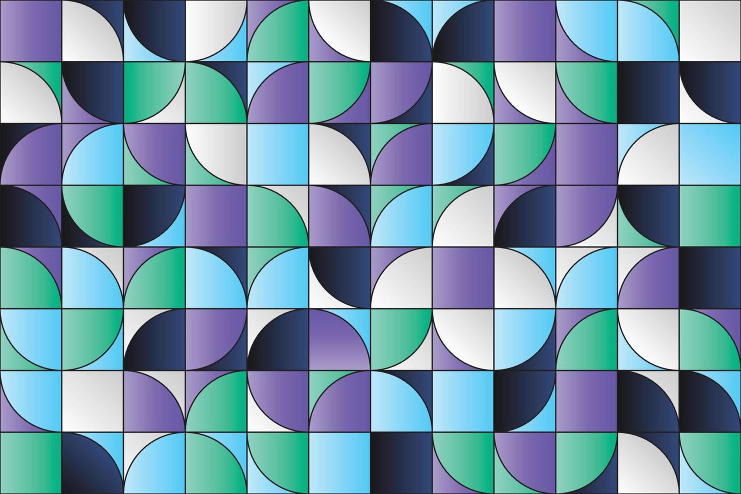 abstracte geometrische naadloze patroon in Scandinavische stijl voor textiel. gradiënt geometrische vormen in lijn lijn vierkante vector tegelbare achtergrond