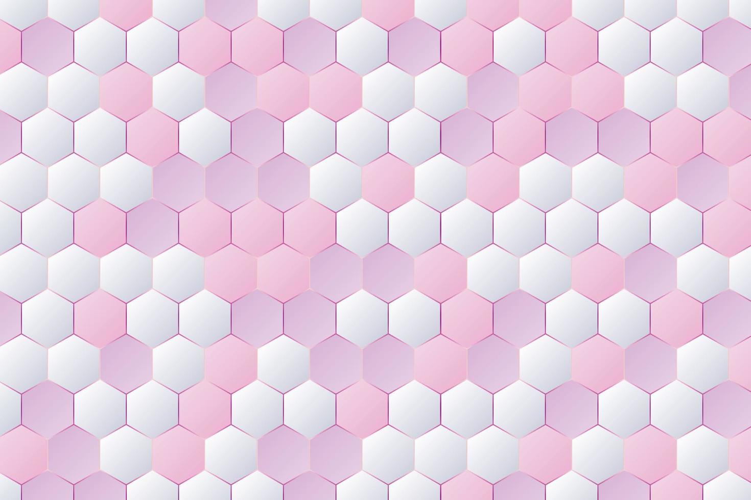 roze en licht violet gradiënt zeshoek vorm kleur willekeurig. abstracte bovenaanzicht honingraat achtergrond afbeelding vector