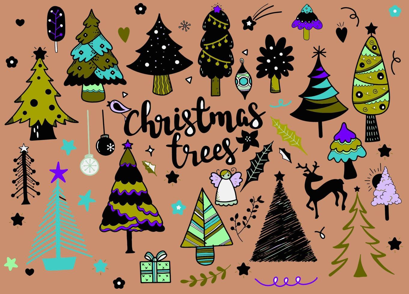 feestelijke kerst clipart elementen collectie vector