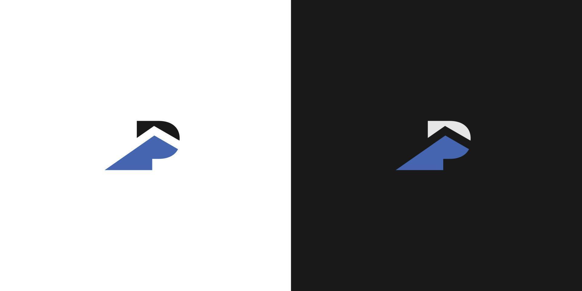 modern en uniek letter p onroerend goed logo-ontwerp vector