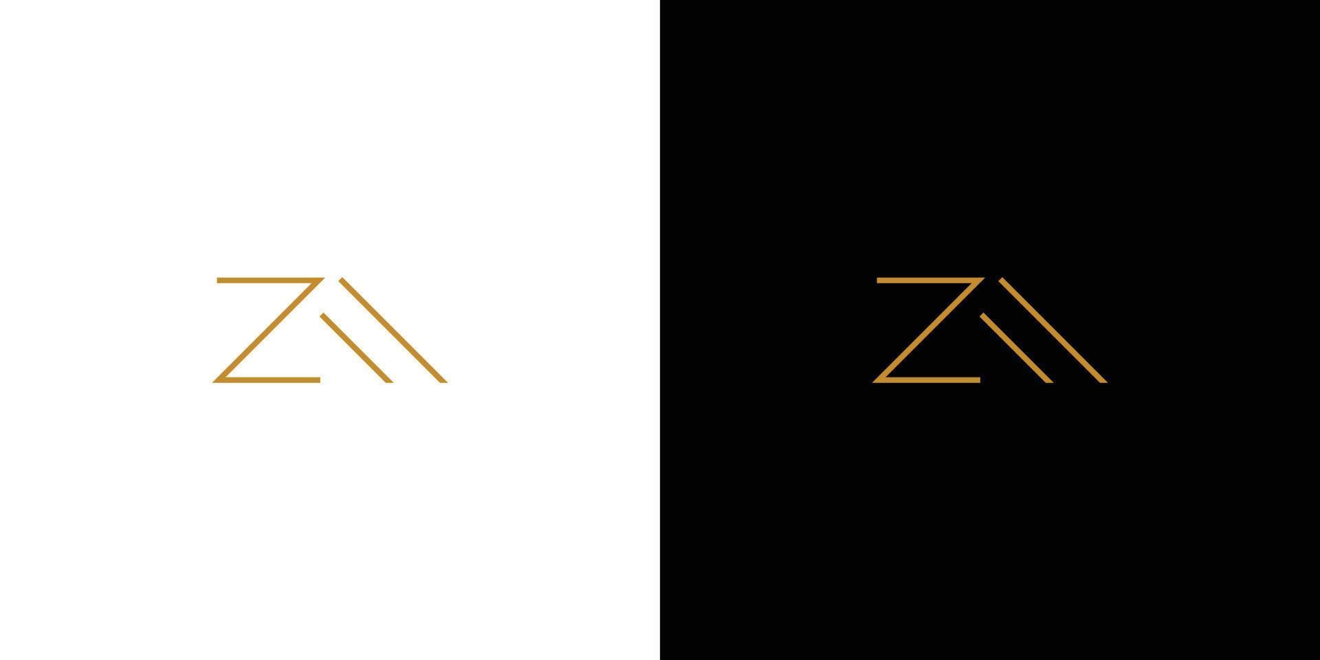 modern en luxe za letter initialen logo ontwerp vector