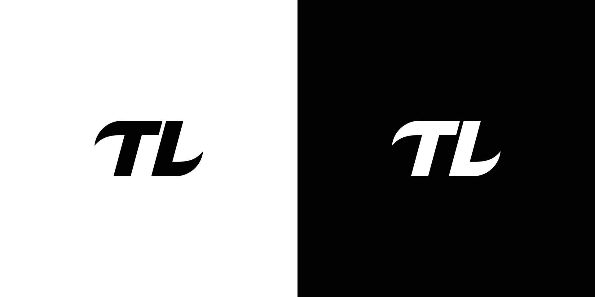 modern en eenvoudig tl-initialen logo-ontwerp vector