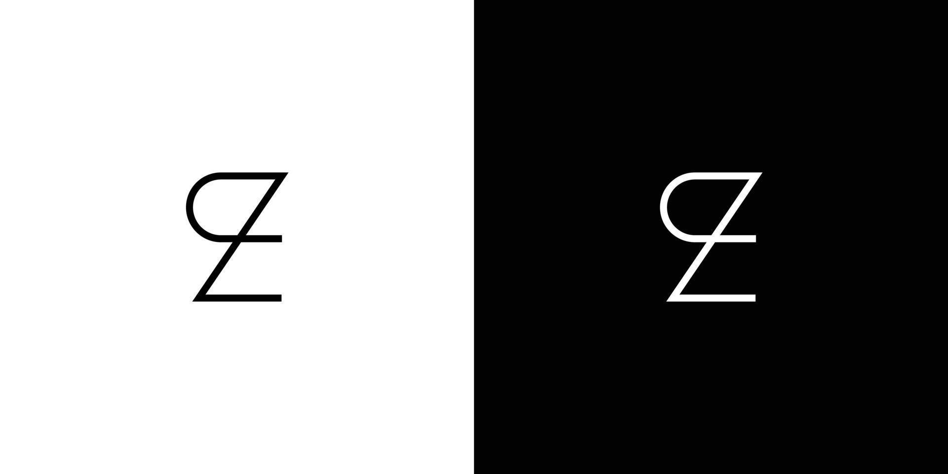 eenvoudig en modern cz-initialen logo-ontwerp vector