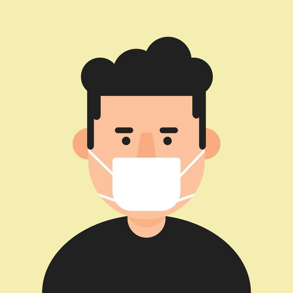 medische maskers dragen vectorillustratie vector