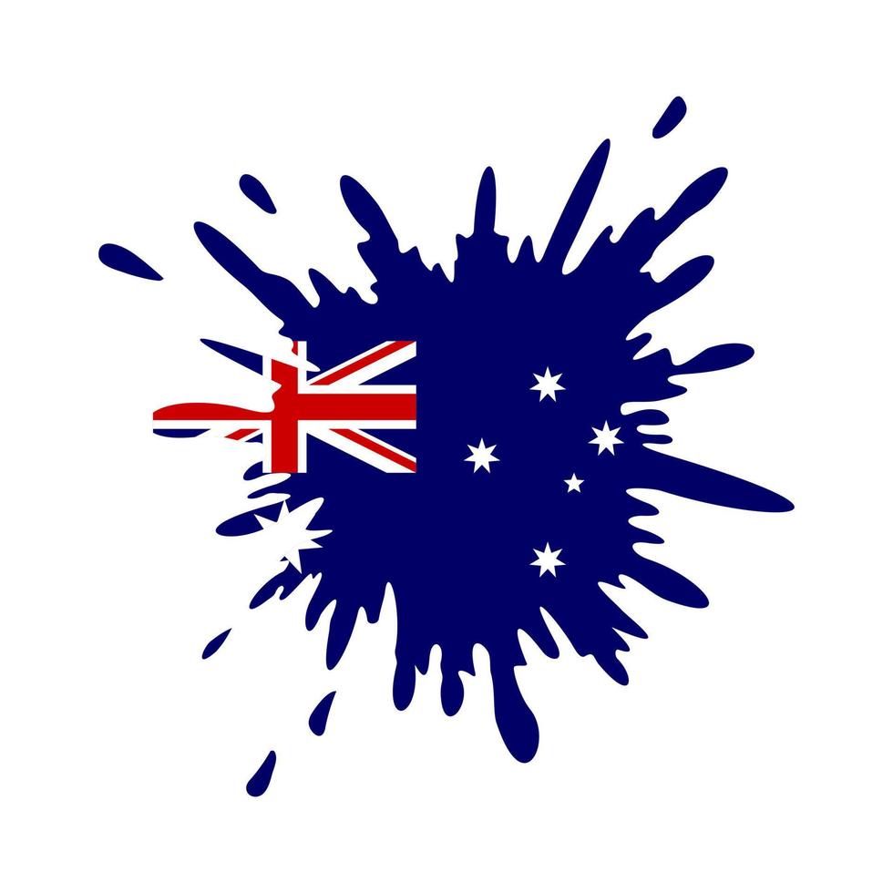 Australië vlag splash ontwerp vectorillustratie vector