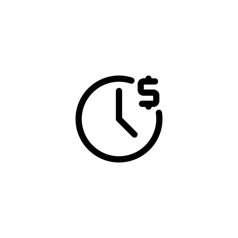 tijd is geld. app-pictogram vector