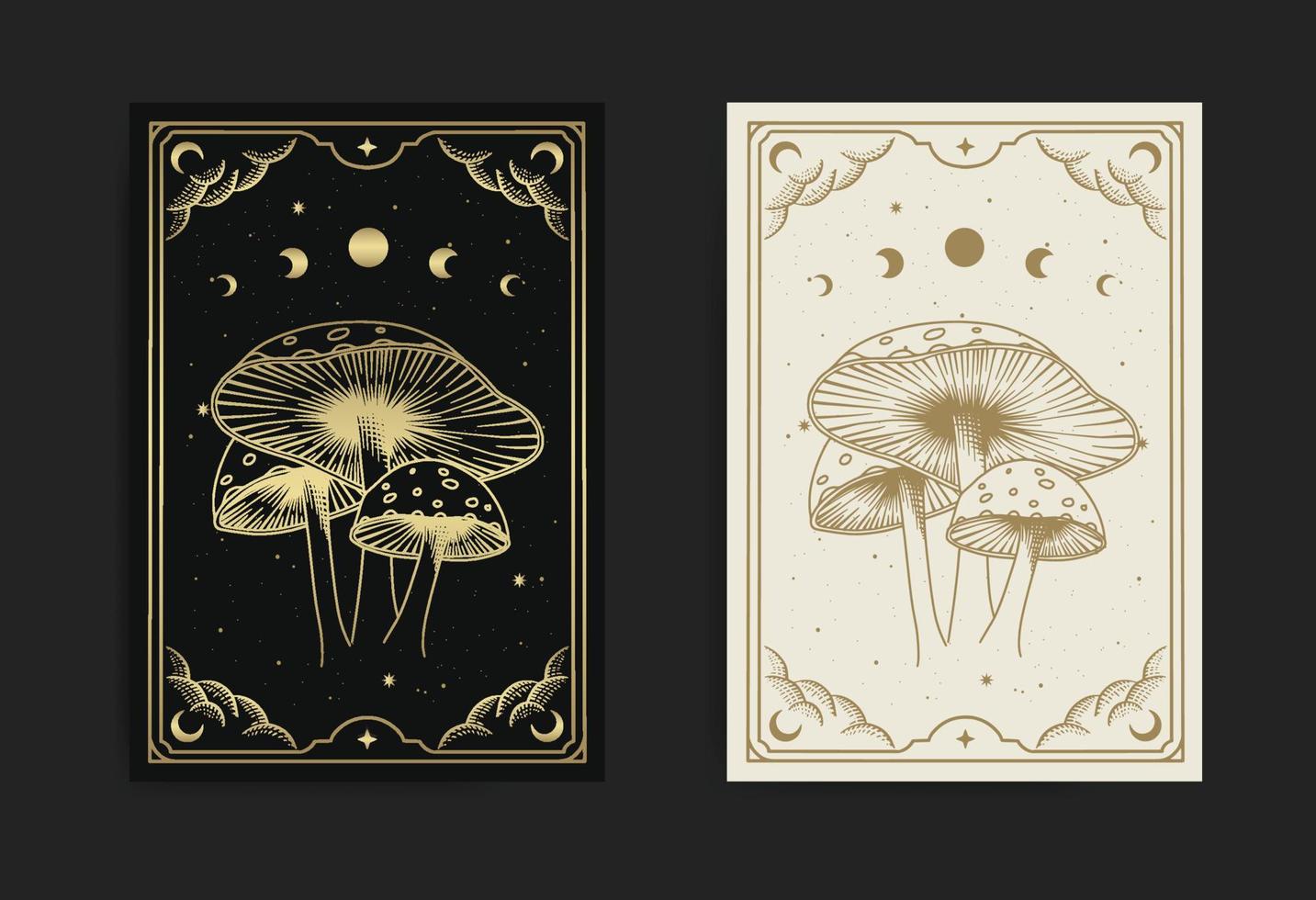 magische mythische paddenstoel vector