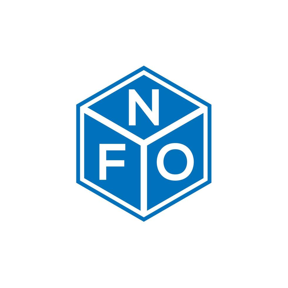 nfo brief logo ontwerp op zwarte achtergrond. nfo creatieve initialen brief logo concept. nfo brief ontwerp. vector