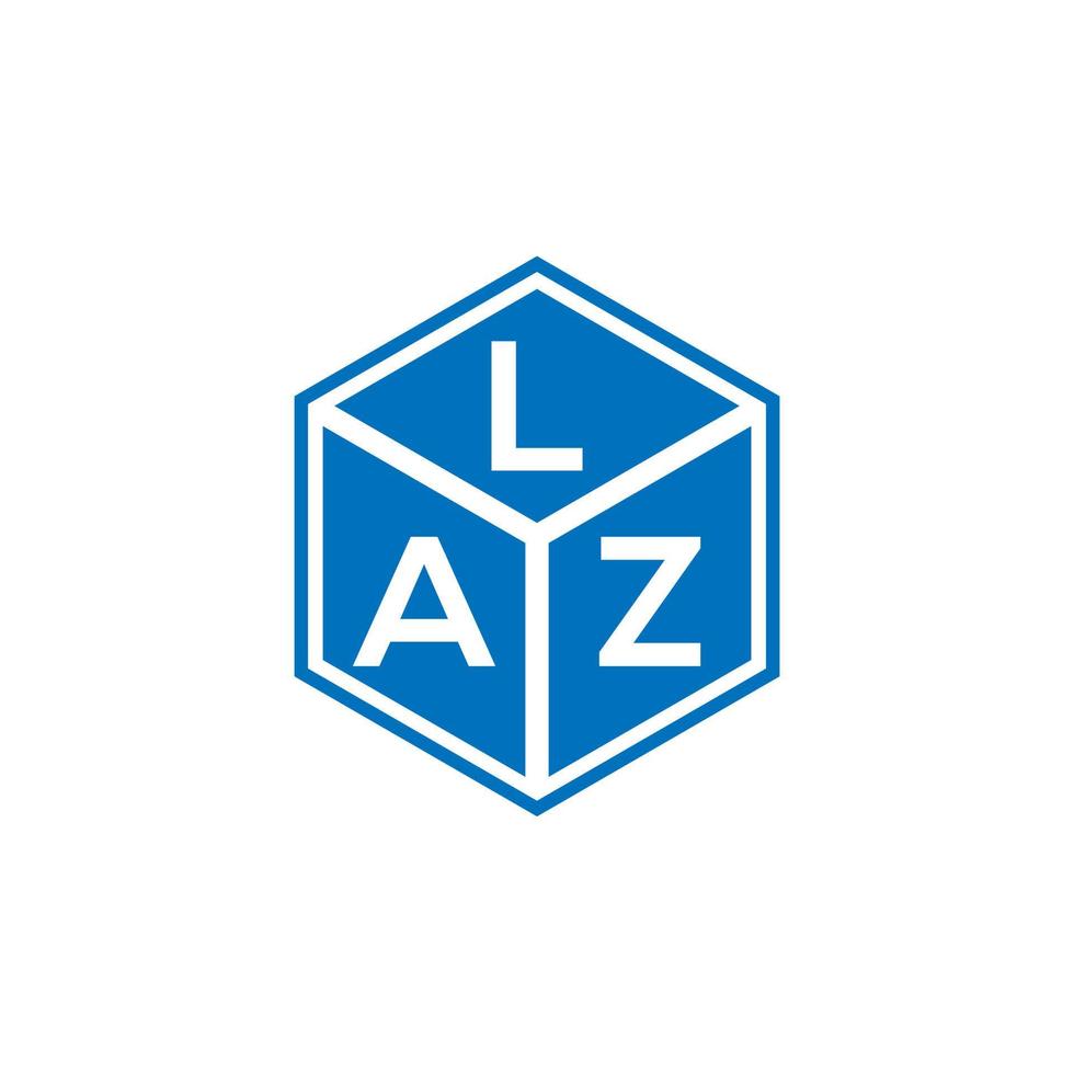 laz brief logo ontwerp op zwarte achtergrond. laz creatieve initialen brief logo concept. laz brief ontwerp. vector