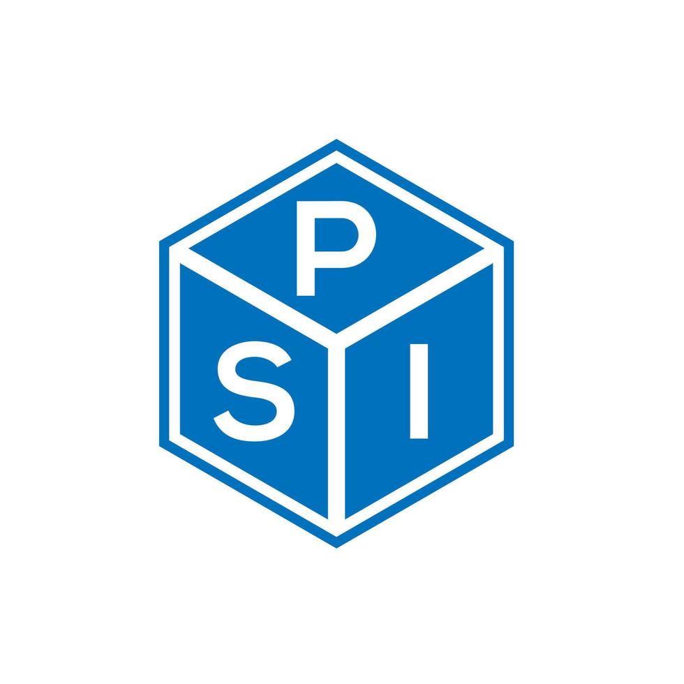 psi brief logo ontwerp op zwarte achtergrond. psi creatieve initialen brief logo concept. psi-briefontwerp. vector