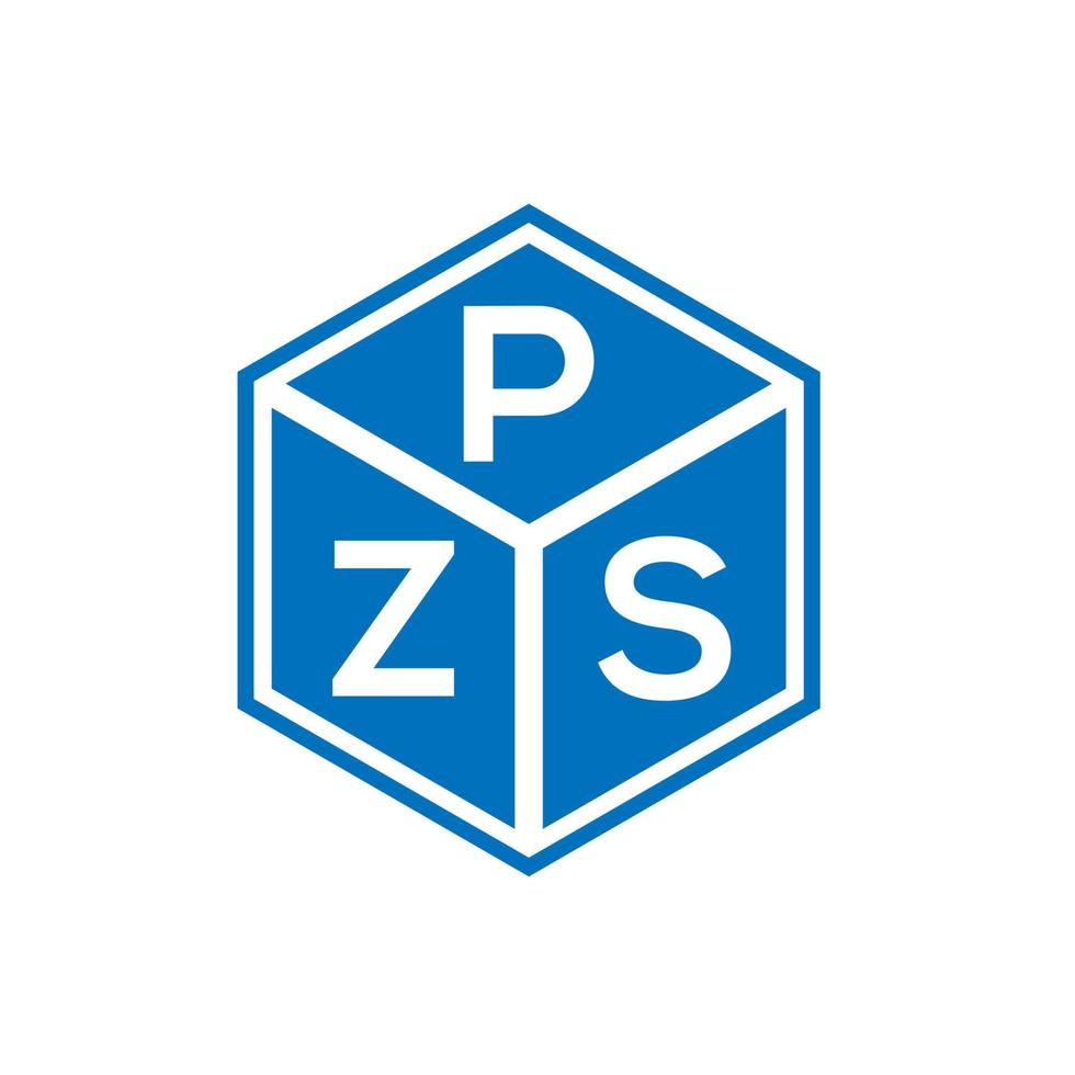pzs brief logo ontwerp op zwarte achtergrond. pzs creatieve initialen brief logo concept. pzs brief ontwerp. vector