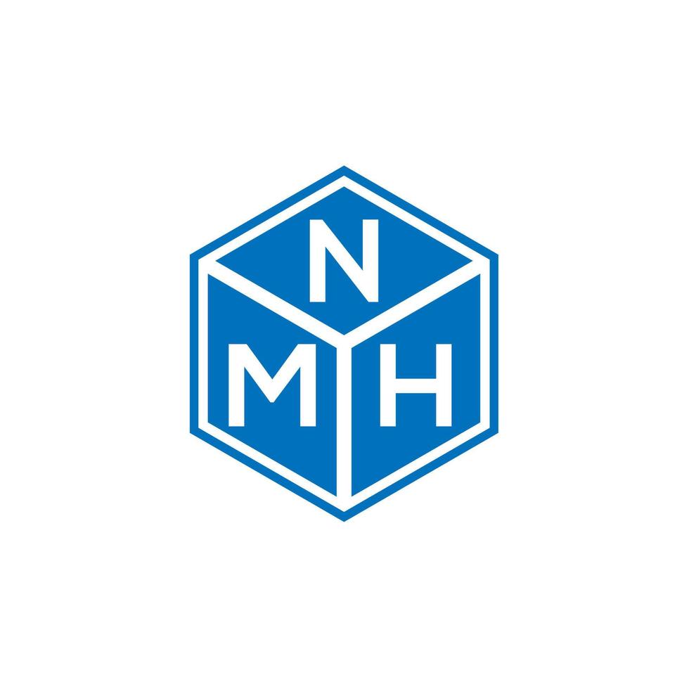 NMH brief logo ontwerp op zwarte achtergrond. nmh creatieve initialen brief logo concept. NMH-letterontwerp. vector