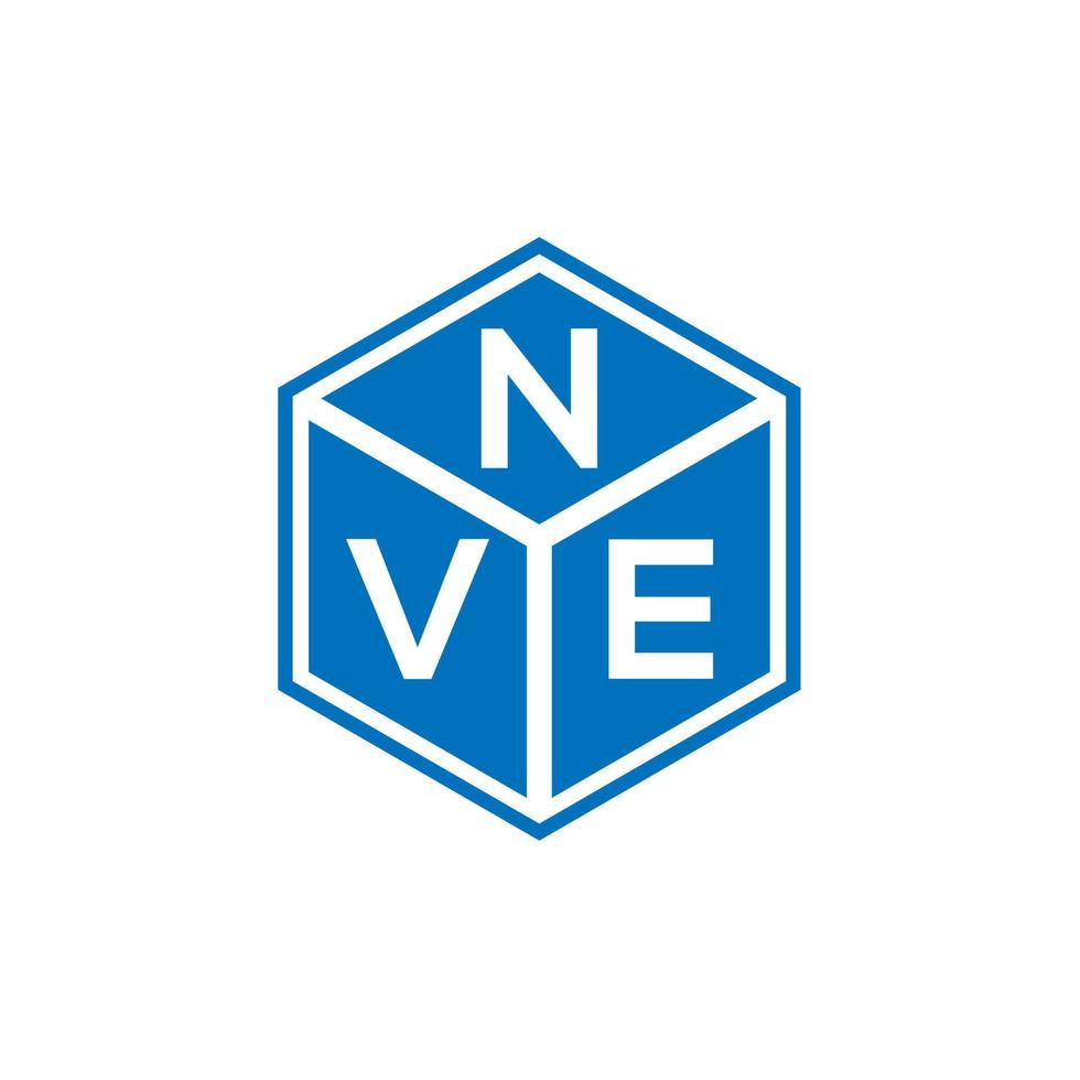 nve letter logo ontwerp op zwarte achtergrond. nve creatieve initialen brief logo concept. nve brief ontwerp. vector