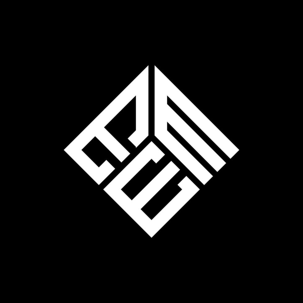 webeme brief logo ontwerp op zwarte achtergrond. eme creatieve initialen brief logo concept. eme brief ontwerp. vector