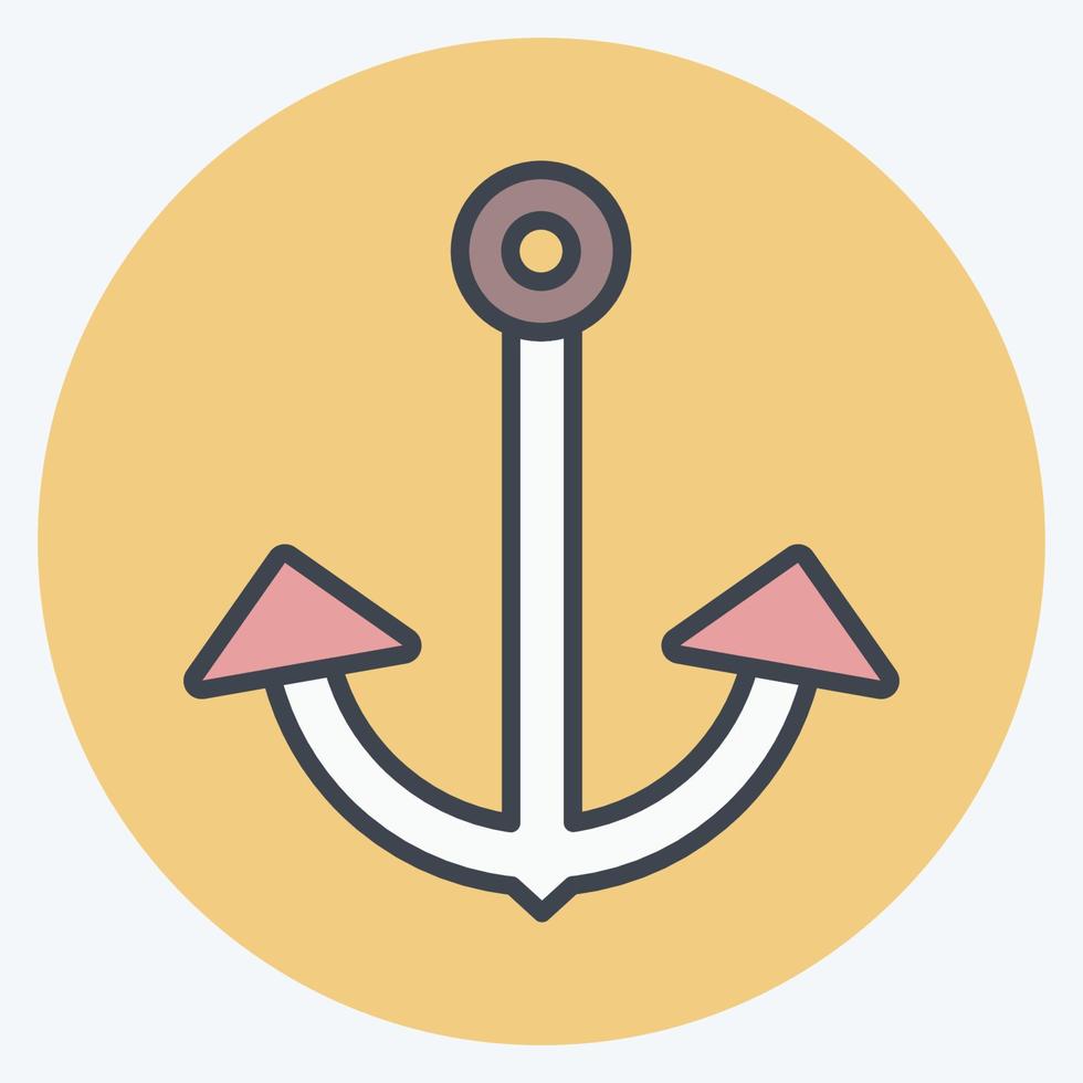 icon anchor 2. is geschikt voor het zeesymbool. vector