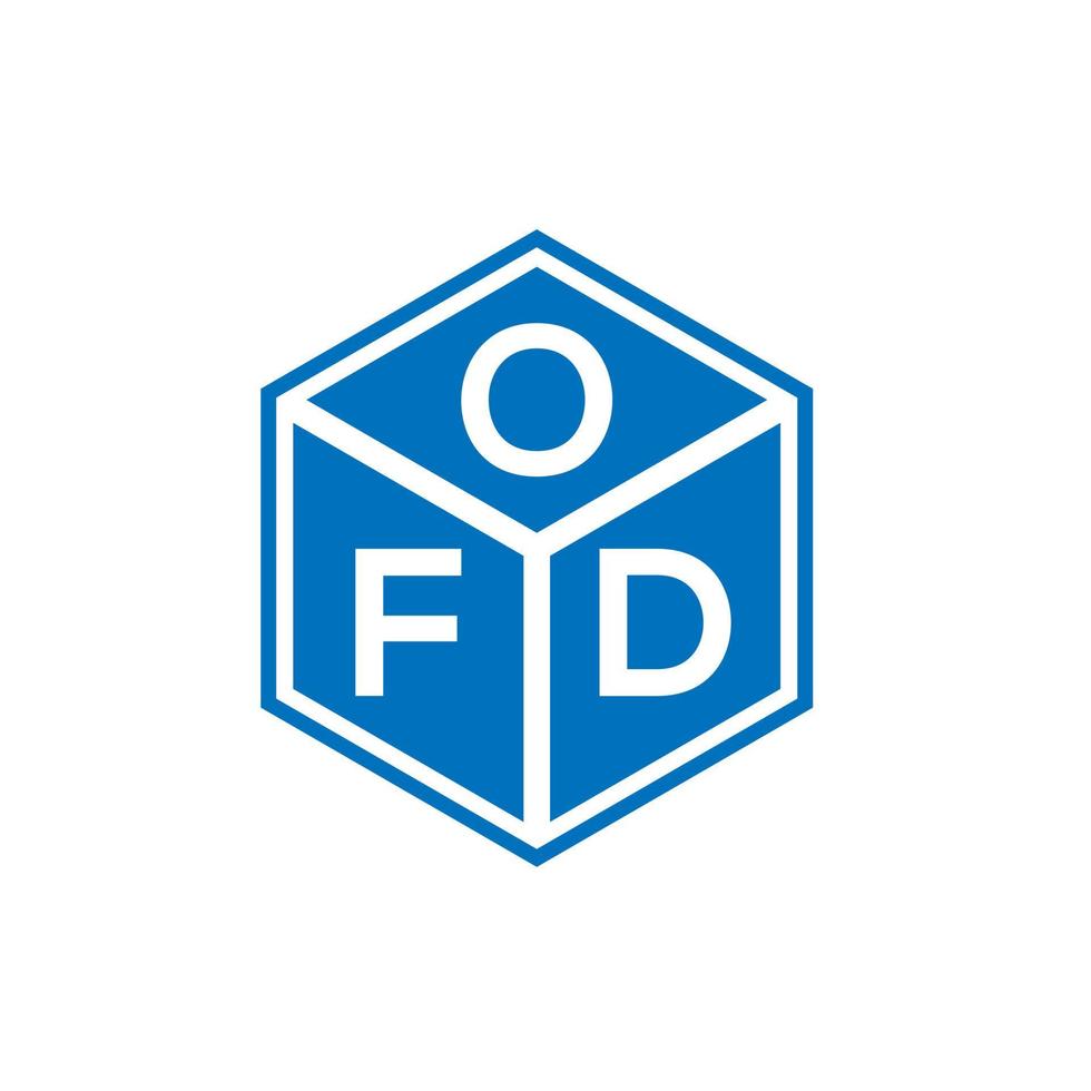 ofd brief logo ontwerp op zwarte achtergrond. ofd creatieve initialen brief logo concept. ofd brief ontwerp. vector