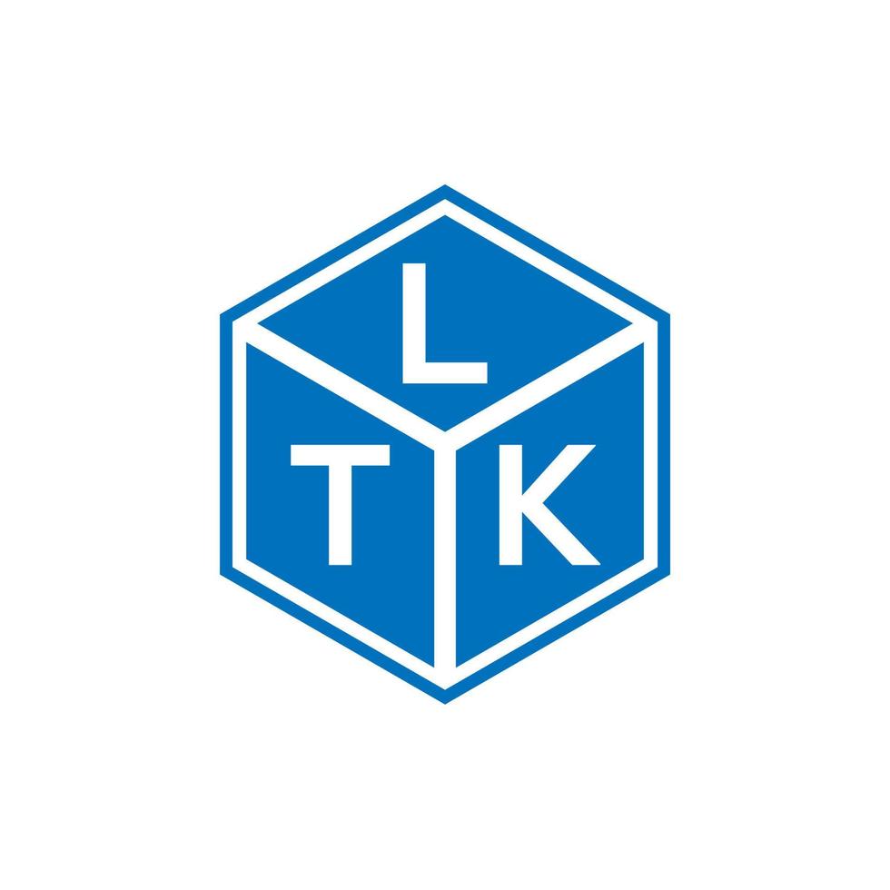 Ltk brief logo ontwerp op zwarte achtergrond. ltk creatieve initialen brief logo concept. ltk brief ontwerp. vector