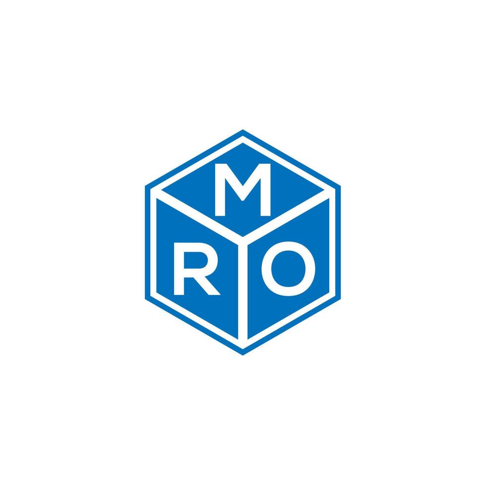 mro brief logo ontwerp op zwarte achtergrond. mro creatieve initialen brief logo concept. mro letter design.v vector