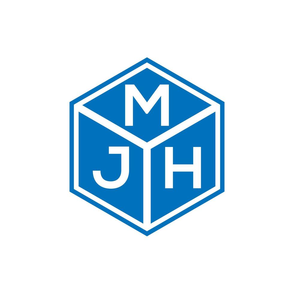 mjh brief logo ontwerp op zwarte achtergrond. mjh creatieve initialen brief logo concept. mjh brief ontwerp. vector