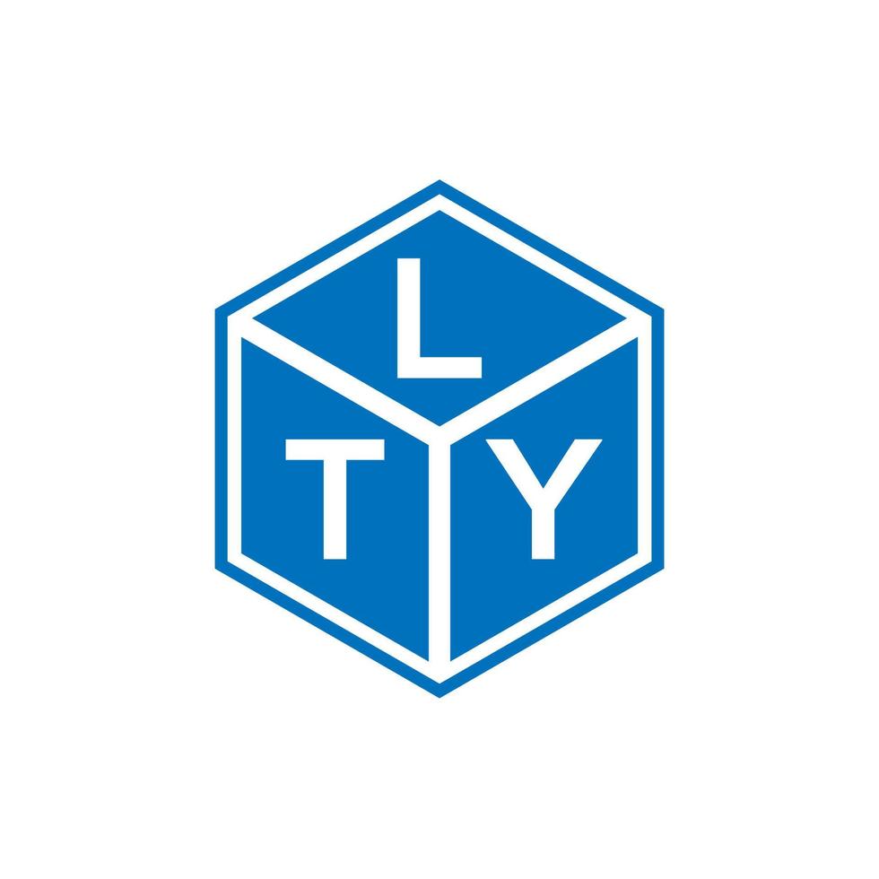 lty brief logo ontwerp op zwarte achtergrond. lty creatieve initialen brief logo concept. lty brief ontwerp. vector