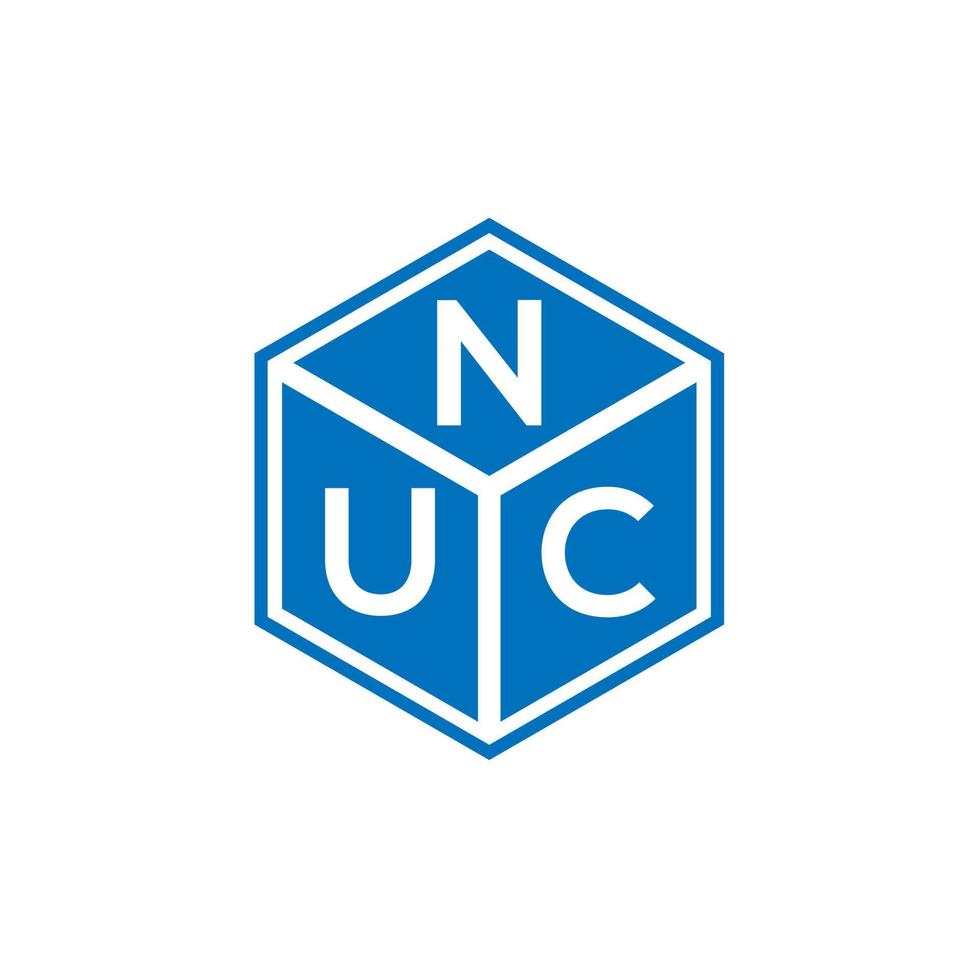 NUC brief logo ontwerp op zwarte achtergrond. nuc creatieve initialen brief logo concept. nuc brief ontwerp. vector