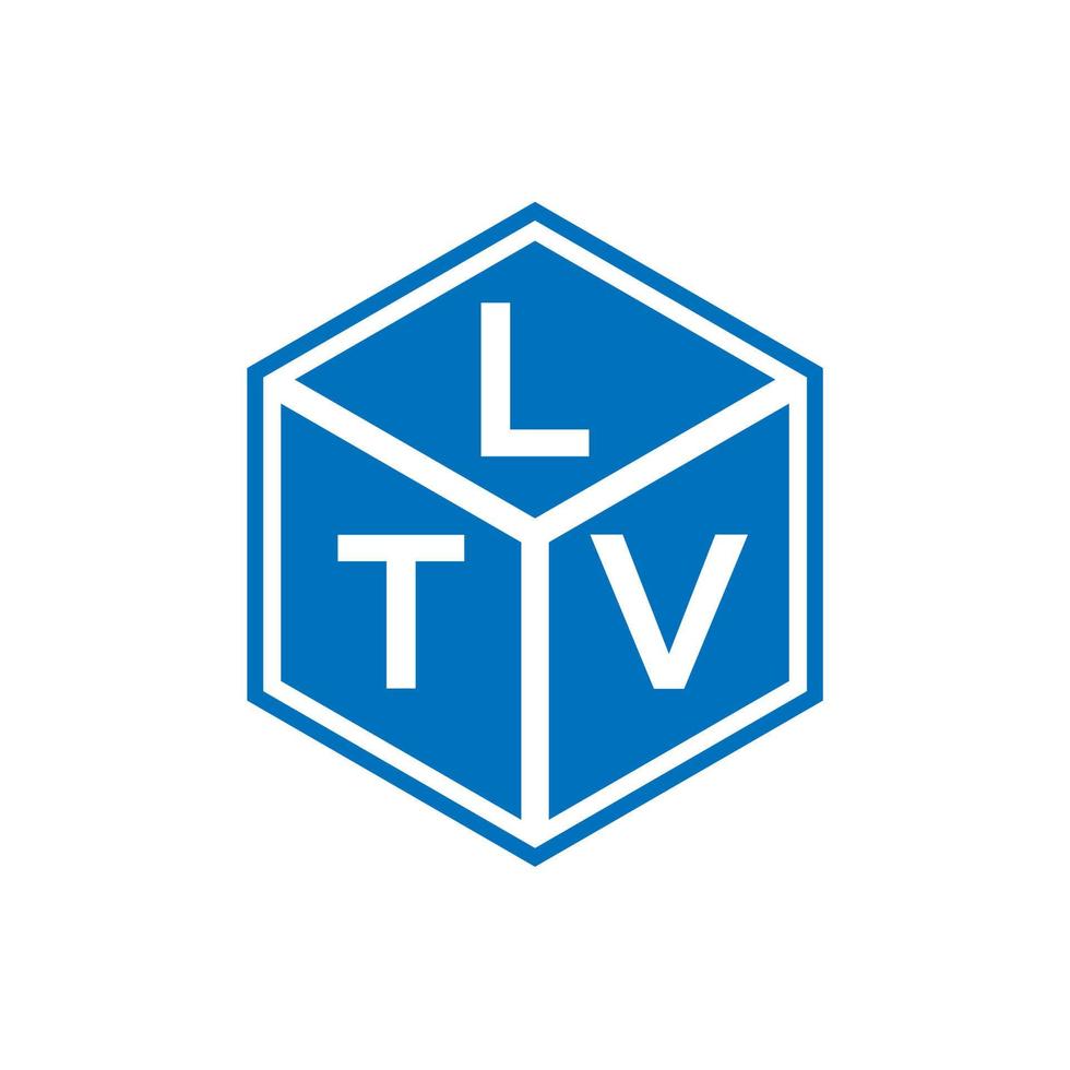 ltv brief logo ontwerp op zwarte achtergrond. ltv creatieve initialen brief logo concept. ltv brief ontwerp. vector