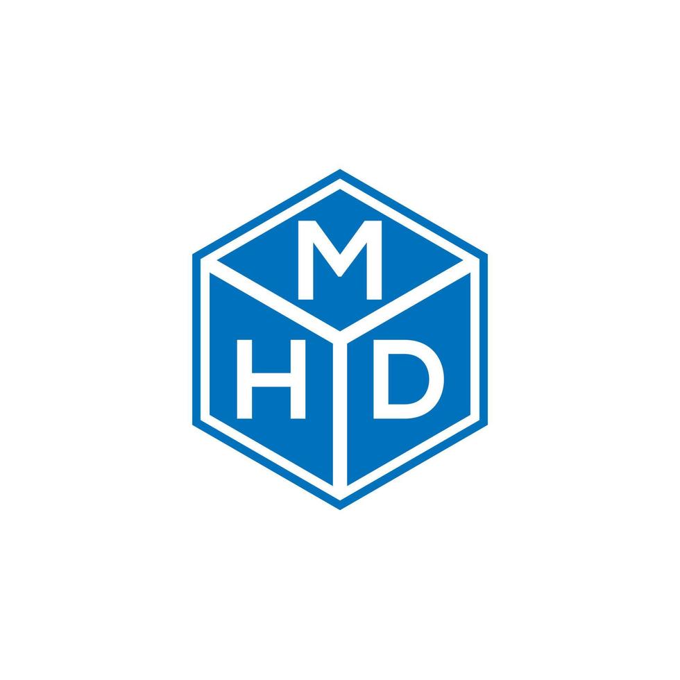 mhd brief logo ontwerp op zwarte achtergrond. mhd creatieve initialen brief logo concept. mhd brief ontwerp. vector