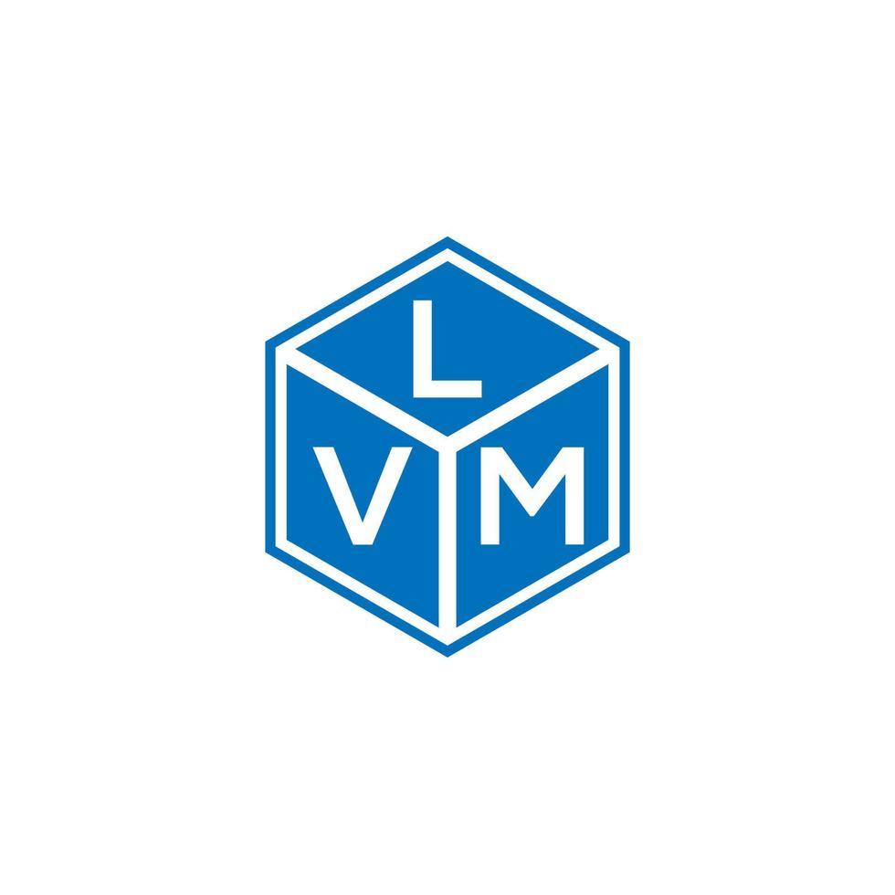 lvm brief logo ontwerp op zwarte achtergrond. lvm creatieve initialen brief logo concept. lvm brief ontwerp. vector