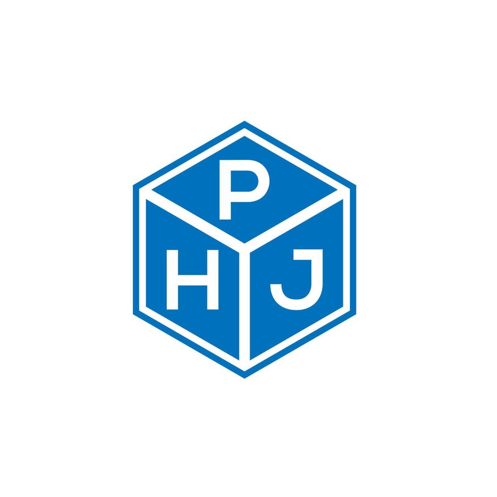 PH brief logo ontwerp op zwarte achtergrond. phj creatieve initialen brief logo concept. phj brief ontwerp. vector