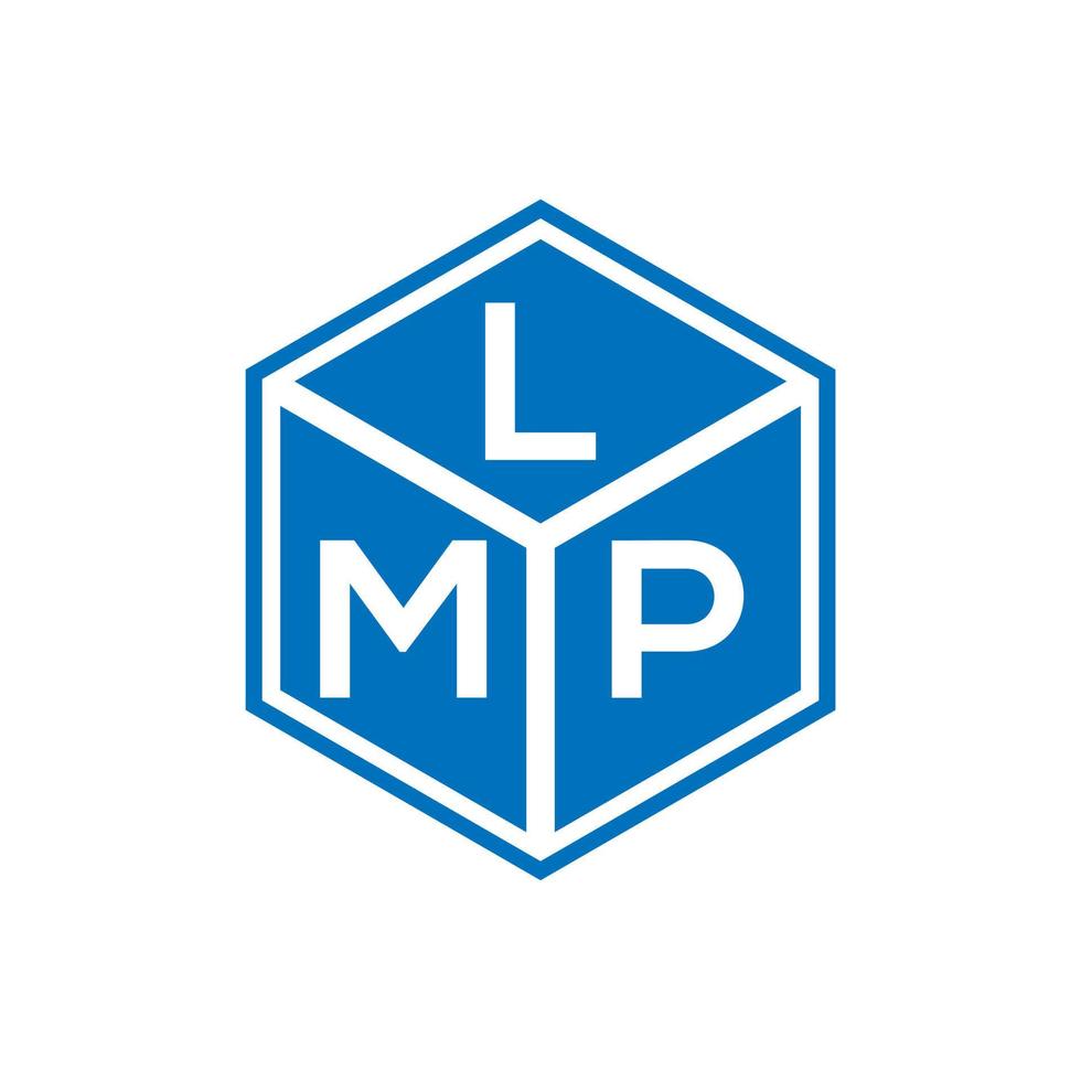 lmp brief logo ontwerp op zwarte achtergrond. lmp creatieve initialen brief logo concept. lmp brief ontwerp. vector