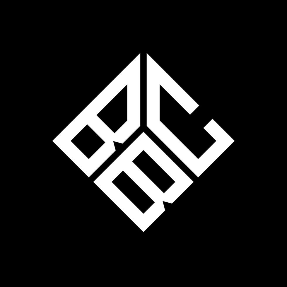 BC brief logo ontwerp op zwarte achtergrond. bcb creatieve initialen brief logo concept. bcb-briefontwerp. vector