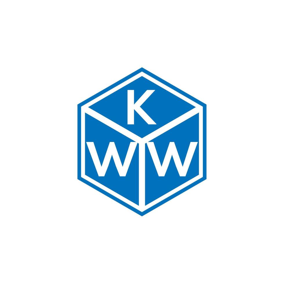 kww brief logo ontwerp op zwarte achtergrond. kww creatieve initialen brief logo concept. kww brief ontwerp. vector