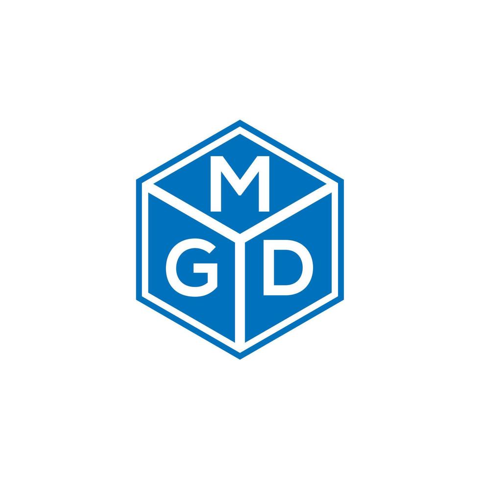 mgd brief logo ontwerp op zwarte achtergrond. mgd creatieve initialen brief logo concept. mgd brief ontwerp. vector