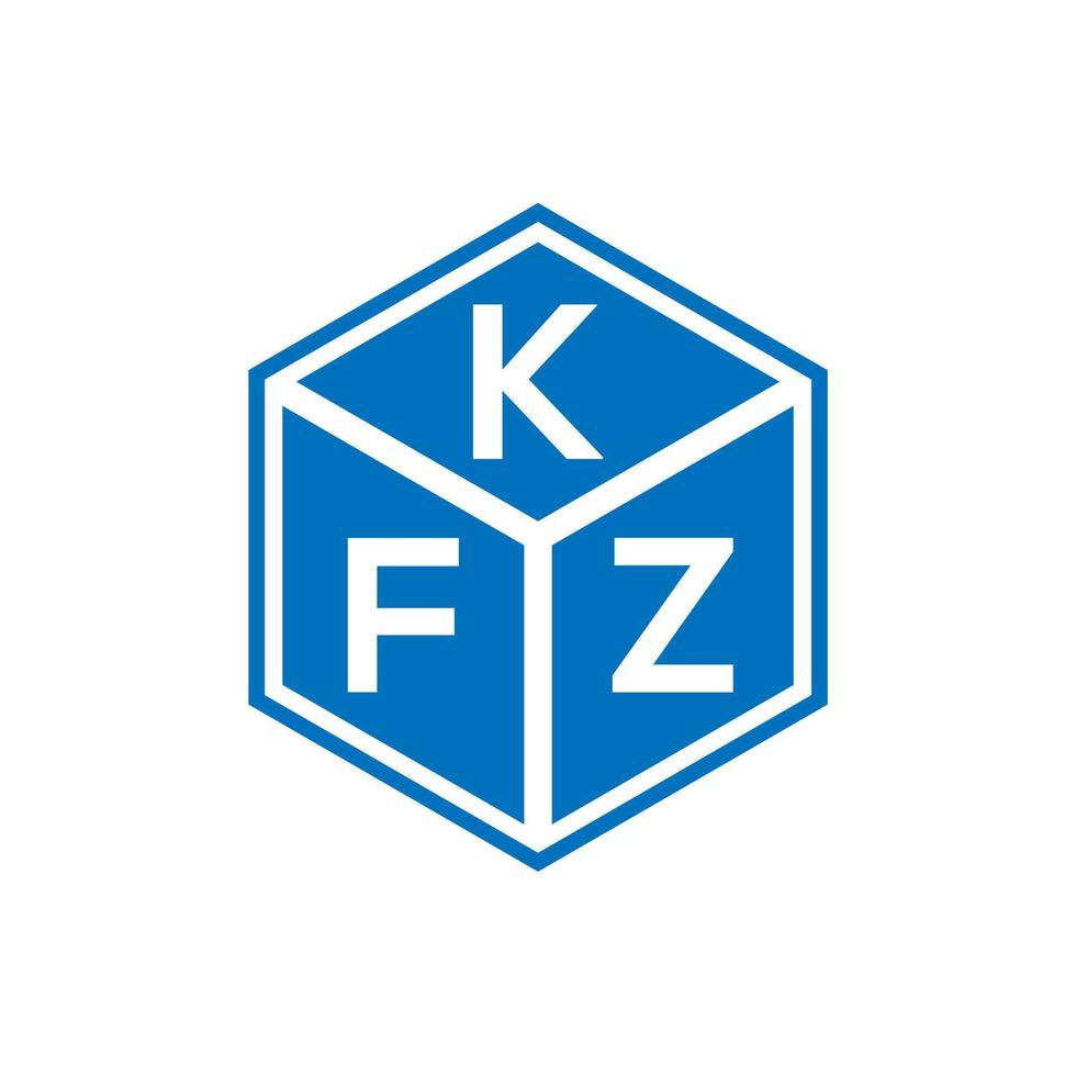 kfz brief logo ontwerp op zwarte achtergrond. kfz creatieve initialen brief logo concept. kfz brief ontwerp. vector