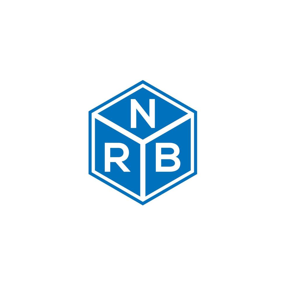 nrb brief logo ontwerp op zwarte achtergrond. nrb creatieve initialen brief logo concept. nrb brief ontwerp. vector