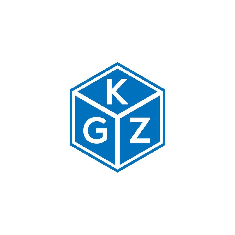 kgz brief logo ontwerp op zwarte achtergrond. kgz creatieve initialen brief logo concept. kgz brief ontwerp. vector