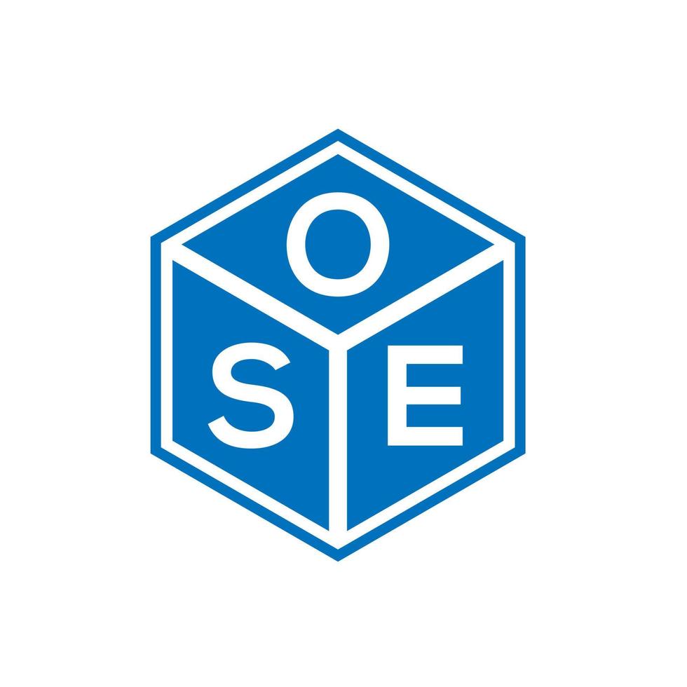 ose brief logo ontwerp op zwarte achtergrond. ose creatieve initialen brief logo concept. os brief ontwerp. vector