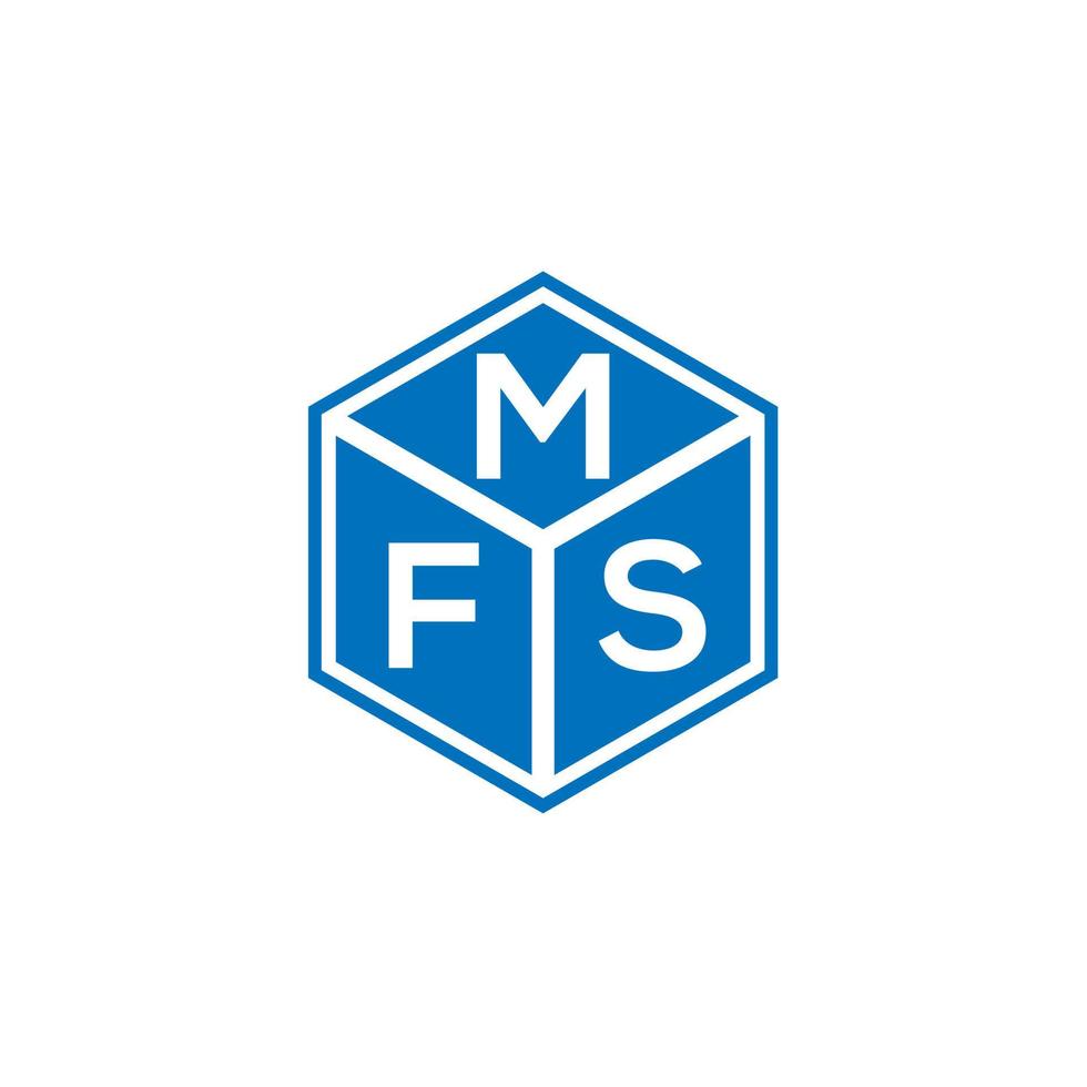 mfs brief logo ontwerp op zwarte achtergrond. mfs creatieve initialen brief logo concept. mfs brief ontwerp. vector