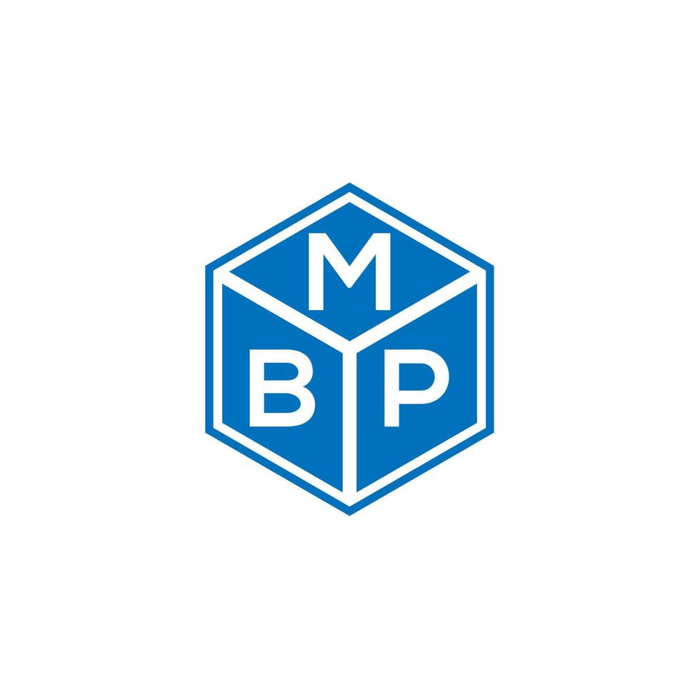 mbp brief logo ontwerp op zwarte achtergrond. mbp creatieve initialen brief logo concept. mbp-briefontwerp. vector