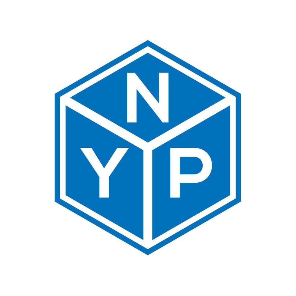 np brief logo ontwerp op zwarte achtergrond. nyp creatieve initialen brief logo concept. nyp brief ontwerp. vector