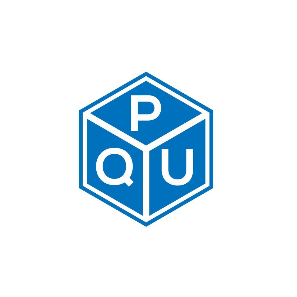 pqu brief logo ontwerp op zwarte achtergrond. pqu creatieve initialen brief logo concept. pqu brief ontwerp. vector