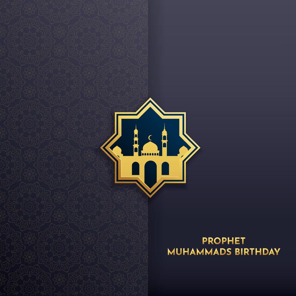 elegante islamitische banner sjabloon ontwerp vector. elegante islamitische profeet verjaardag ontwerp achtergrond vector