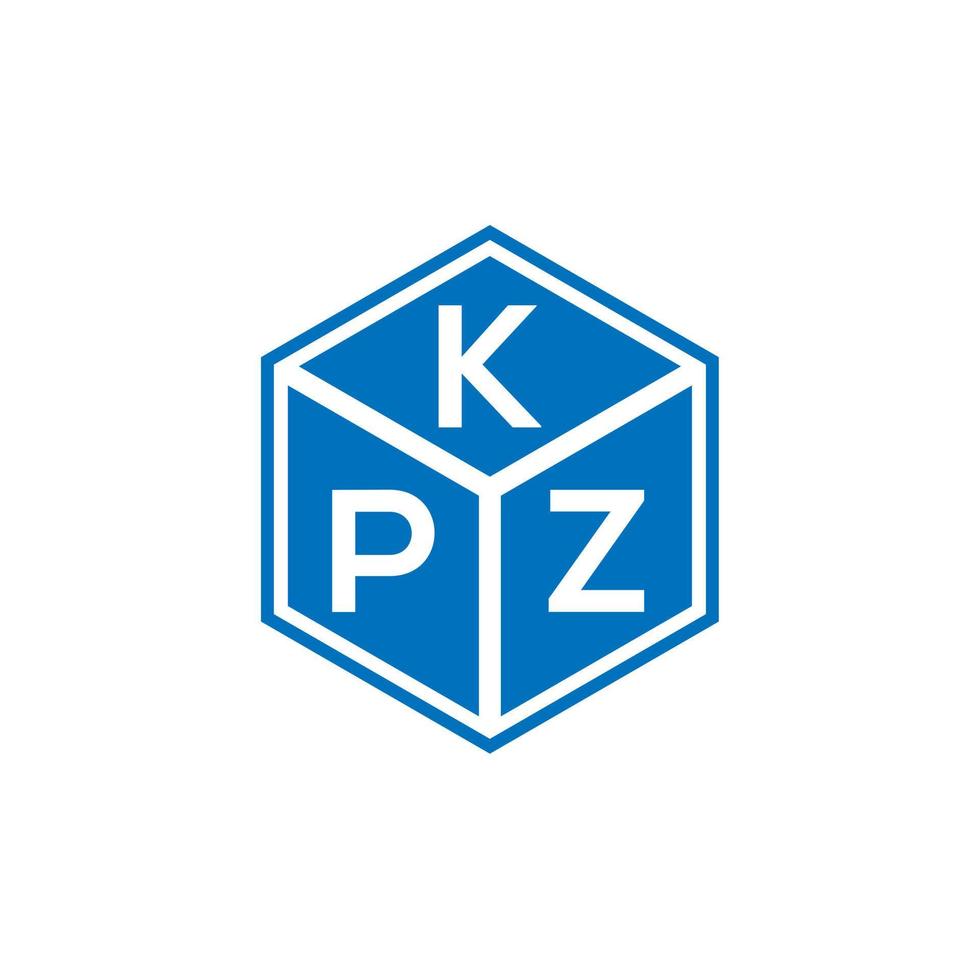 kpz brief logo ontwerp op zwarte achtergrond. kpz creatieve initialen brief logo concept. kpz brief ontwerp. vector