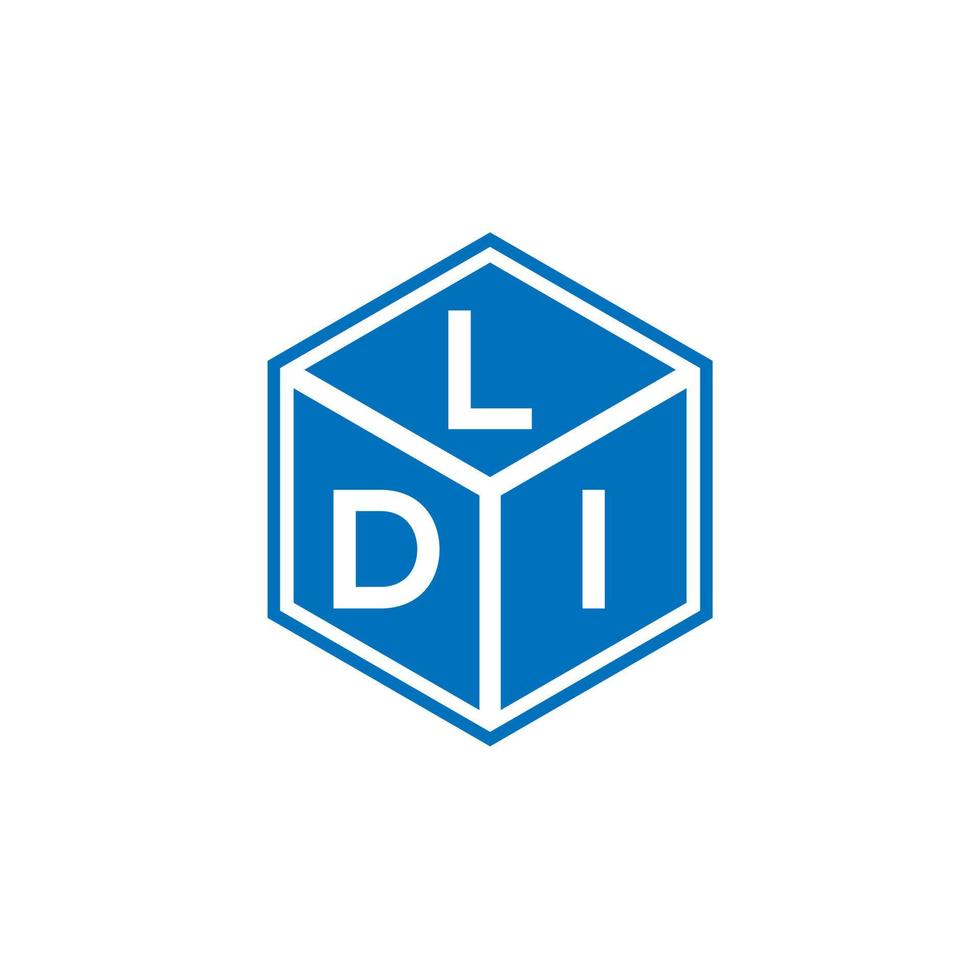 ldi brief logo ontwerp op zwarte achtergrond. ldi creatieve initialen brief logo concept. ldi brief ontwerp. vector