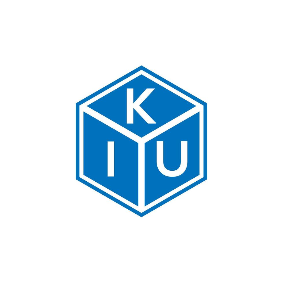 kiu brief logo ontwerp op zwarte achtergrond. kiu creatieve initialen brief logo concept. kiu brief ontwerp. vector