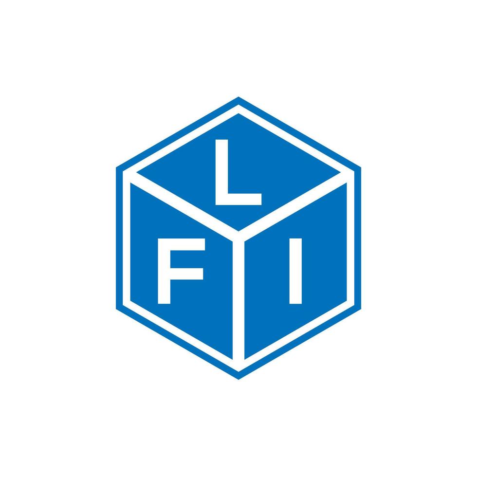 lfi brief logo ontwerp op zwarte achtergrond. lfi creatieve initialen brief logo concept. lfi brief ontwerp. vector