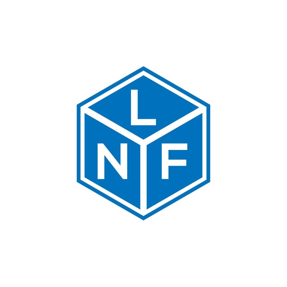 LNF brief logo ontwerp op zwarte achtergrond. lnf creatieve initialen brief logo concept. lnf brief ontwerp. vector