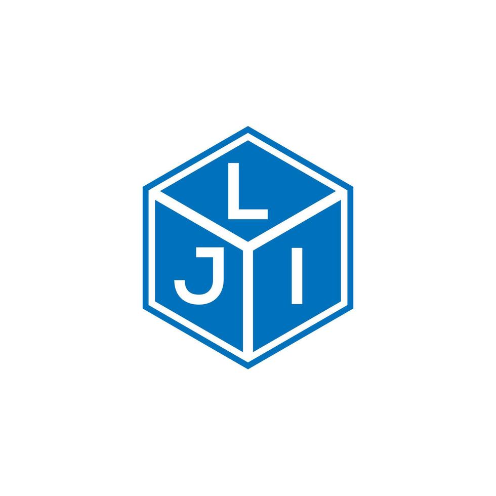 lji brief logo ontwerp op zwarte achtergrond. lji creatieve initialen brief logo concept. lji brief ontwerp. vector